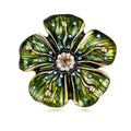 Flower Enamel Metal Brooch Pin 5.5 cm for Jackets and Lapels view 1