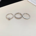 Gold Silver Mixed Open Ring Sets Seashell Crystal Styles view 3