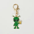 Gold Tone Green Alien and Alien Cat Lobster-Clasp Charms in Ten Designs view 9
