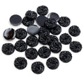 Round Embossed Rose Resin Cabochons in Eleven Colors and Mix view 8