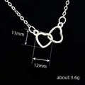 Interlocking Open Heart Pendant Necklace Gold Silver view 4