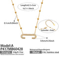 Gold Tone Pave Paperclip and Pearl Drop Necklace Styles view 6