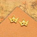 Small Winged Angel Metal Pendant Charm in Five Finishes view 10