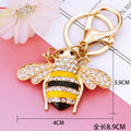 Jeweled Bee Keychains in Four Distinct Yellow Black Opal and Winged Designs view 7