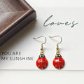 Enamel Penguin and Ladybug Drop Earrings 4 Color Styles view 9
