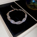 Silver Rhinestone Bracelets Multi Row Geometric Hollow Styles view 6