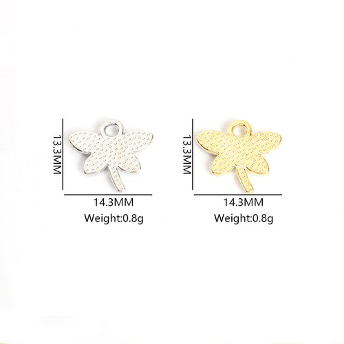 Front view of the pictured four wing enamel dragonfly charms options