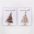 Colorful Crystal Christmas Tree Brooch in Two Festive Patterns view 3