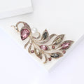 Crystal Phoenix Brooch in Blue and Pink for Jackets, Coats, and Scarves view 3