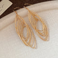 Openwork Leaf Hook Drop Earrings Decorative Jewelry Design view 7