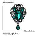 Teardrop Glass Pendant Brooch Purple Champagne Green Blue view 8