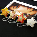 Jeweled Star Hanging Ornaments in Multicolor Gold Champagne and White view 2
