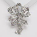 Crystal Ribbon Bow Brooch in Six Color Finishes Decorative Lapel Accessory view 10