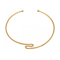 Gold S Shape Open Rod Choker Collar Necklace Piece view 5