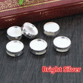 Round Through-Hole Bezel Beads in Seven Plated Finishes, 12mm view 2