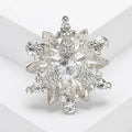 Layered Crystal Flower Brooch in Nine Jewel Tone Palettes view 6