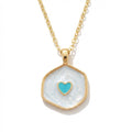 Heart Pendant Necklaces In Dark Red Aqua And Light Blue view 8