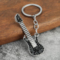 Rhinestone Electric Guitar Metal Keychain in Six Colors view 4