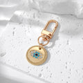 Gold and Silver Tone Blue Evil Eye Clip Keychains in Eleven Styles view 2