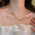 Metal Fringe Statement Necklaces in Four Draped Designs view 2