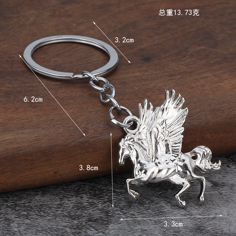 Pegasus Horse Zinc Alloy Keychain Gift for Bags and Keys