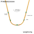 Snake Chain Zircon Necklace And OT Toggle Paperclip Chain Styles view 8
