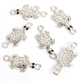 Rhinestone Turtle Two Loop Connector Charms in Four Styles view 7