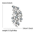 Openwork Leaf Branch Brooch With Faux Pearl Accents view 5