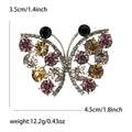Openwork Crystal Butterfly Brooch Pin in Two Colorways view 5