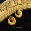 Fluted Brown Oval
