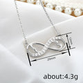 Silver Tone Infinity Heart Pendant Necklace Polished Metal Jewelry view 4