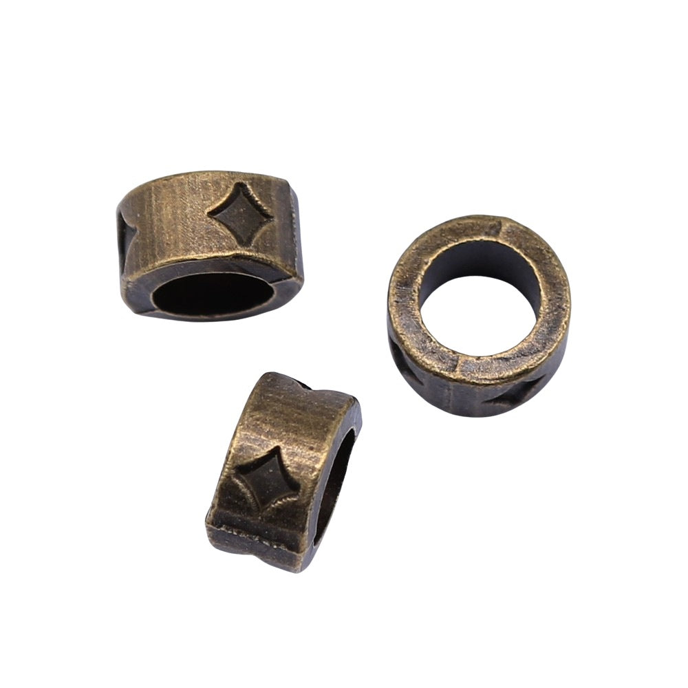 9x9x5mm 1.1g Multicolor Zinc Alloy Star Large Hole Spacer Beads for Bracelet Necklace DIY Jewelry Making