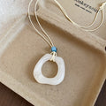 Colorful Geometric Pendant Cord Necklaces in Nine Designs view 5