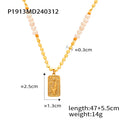 Gold Pearl Disc Chain Pendant Necklaces Hand Sun Rose Motifs view 6