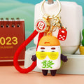 Mahjong Character Keychains in Three Pictured Fortune Strap Designs view 3