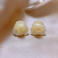 Layered Resin Rose Stud Earrings in Pink Yellow Blue and Red view 7