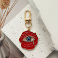 Rose Evil Eye Enamel Keychains Gold Lobster 2 Colors view 3