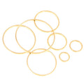 Smooth Round Metal Hoop Components in Gold and Silver Tones view 4