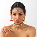 Four Color Choker Earring and Forehead Jewelry Sets view 9