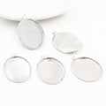 Oval Pendant Bezel Settings With Loop in Seven Finishes view 6