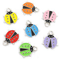 Enamel-Look Silver Gold Ladybug Alloy Charms in 14 Styles view 4