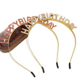 Gold Happy Birthday Rhinestone Letter Party Headband view 5