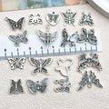 Antique Silver Butterfly Metal Charms with 21 Listed Options view 3