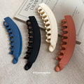 Matte Curved Banana Hair Clips Cream and Black Two Colors view 2
