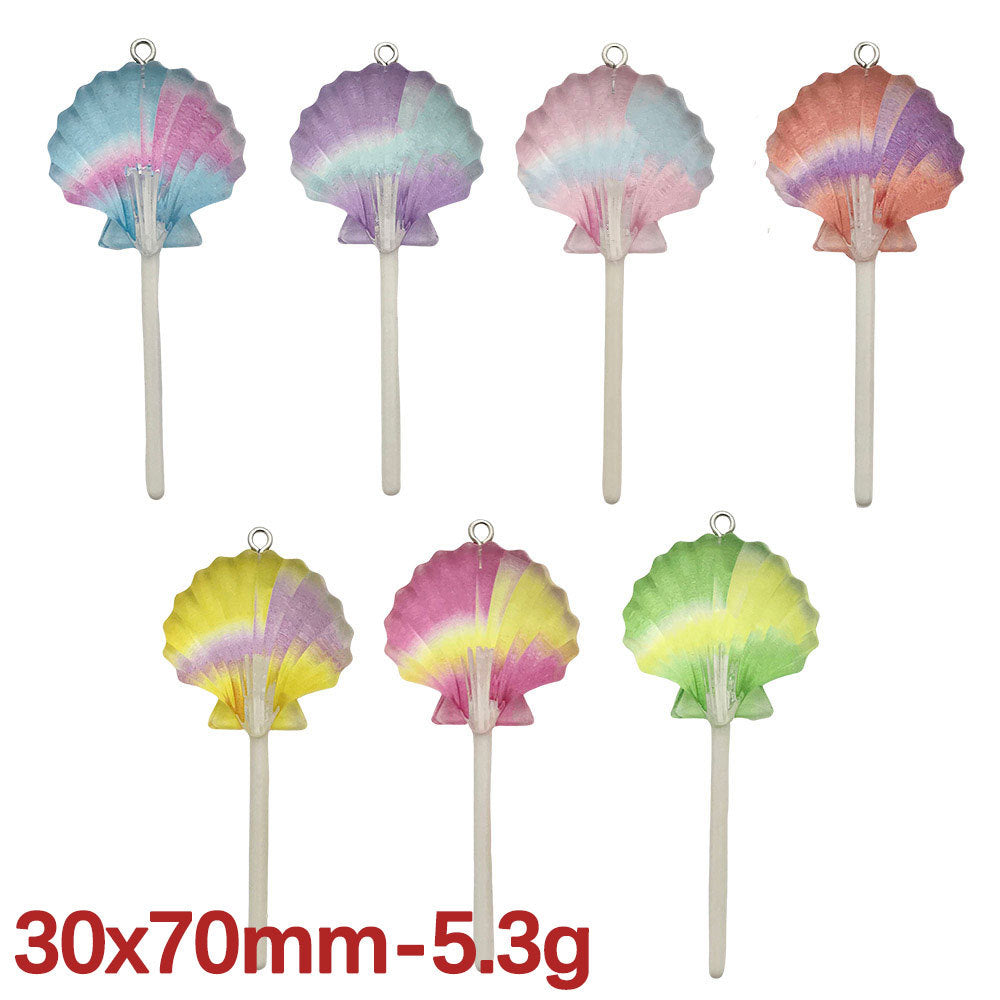 Resin Lollipop Rainbow Daisy Pinwheel charm pendants for DIY cream glue keychain decoration