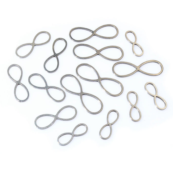 Stainless Steel Figure Eight Connector Links in Three Sizes