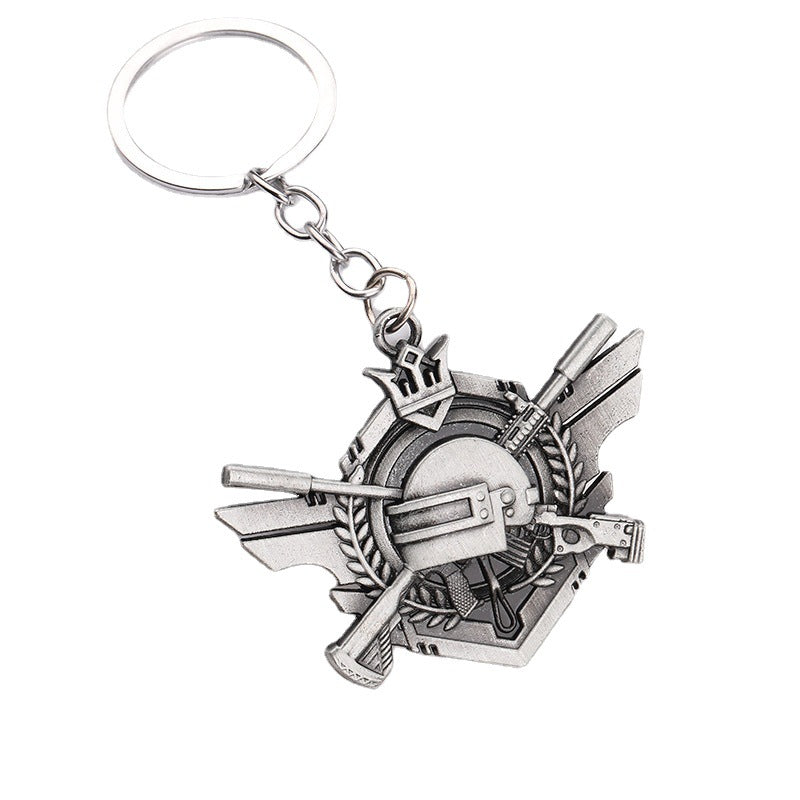 PUBG AWM 98K Rifle Zinc Alloy Metal Keychain Gift