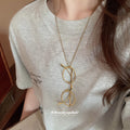 Eyeglasses Frame Pendant Chain Necklace Gold or Silver Tone view 3