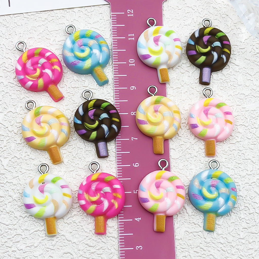 Resin 3D Lollipop charm pendant for DIY necklace bracelet bag phone charm making