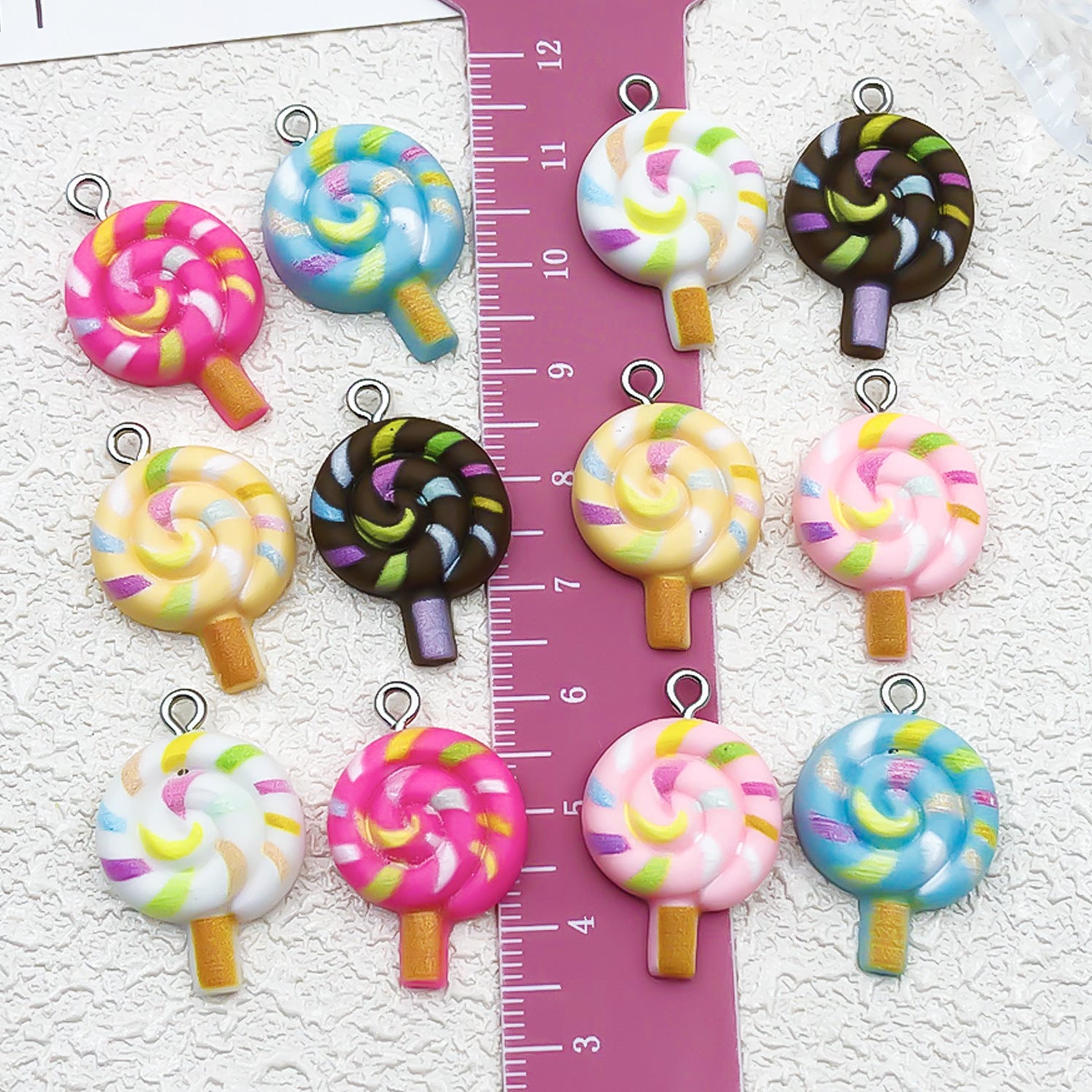 Resin 3D Lollipop charm pendant for DIY necklace bracelet bag phone charm making